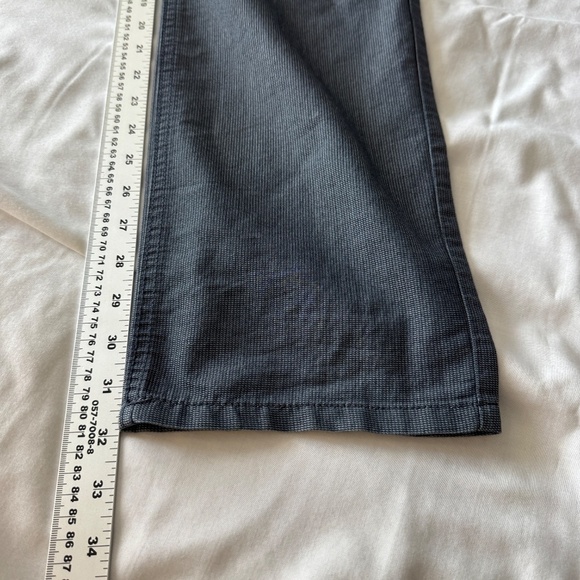 Perry Ellis Men's Flat Front Chino Casual Dress Pant Blue-Gray Trouser 34x32 - Picture 11 of 14